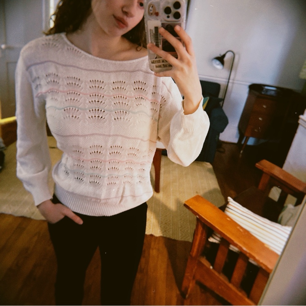 Vintage off the shoulder sweater